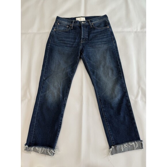 MOTHER Superior The Scrapper Cuff Ankle Fray Lets Wine About It Size 25 - Picture 3 of 11